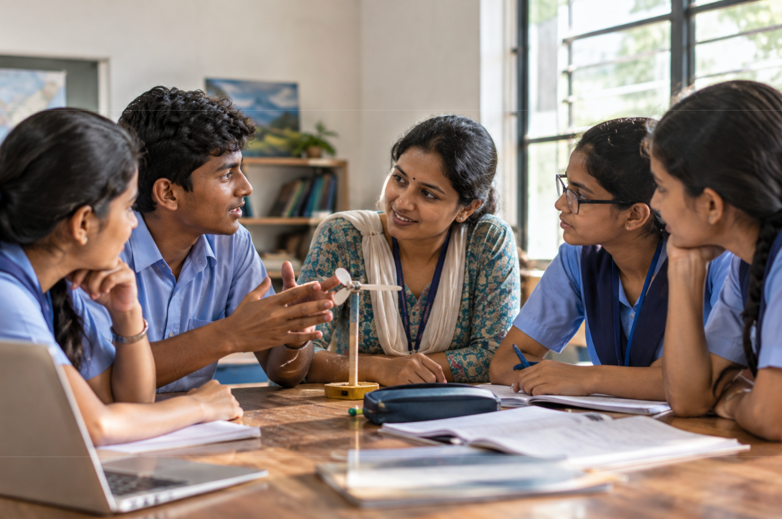Students in a classroom setting